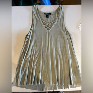 Daytrip Sage Green Crisscross Tank Top